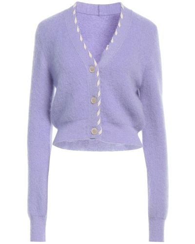 Jacquemus Lilac Cardigan Mohair Wool, Polyamide, Wool, Polypropylene - Purple