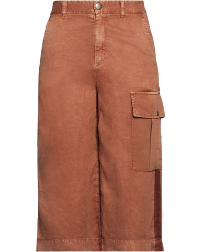 People Cropped Pants - Brown