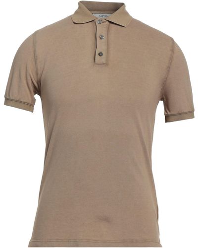 Alpha Studio Polo Shirt Cotton - Natural