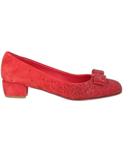 Ferragamo Court Shoes - Red