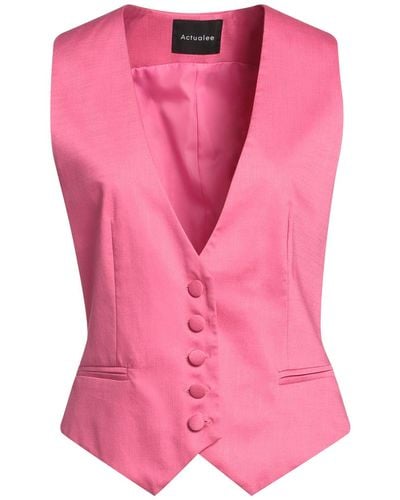 ACTUALEE Tailored Vest - Pink