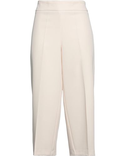 Twenty Easy By Kaos Cropped Trousers - Natural