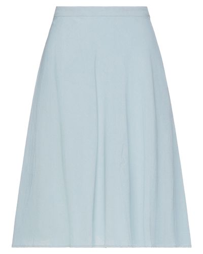 L'Autre Chose Sky Midi Skirt Cotton - Blue