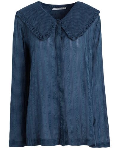 Underprotection Ditaup Shirt Sleepwear Tencel Lyocell - Blue