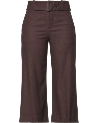 Vince Cropped Trousers - Brown