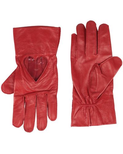 Acne Studios Gloves Lambskin - Red