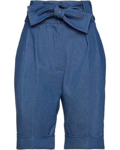 Sara Battaglia Shorts Jeans - Blu