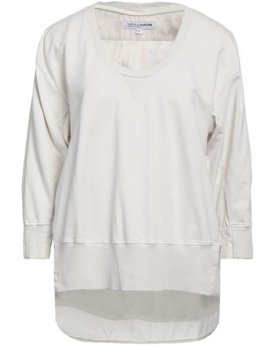 European Culture Sweatshirt Cotton, Elastane - White