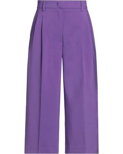 Exte Cropped Trousers - Purple