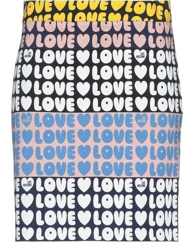 Love Moschino Mini Skirt Viscose, Polyester, Elastane - Blue