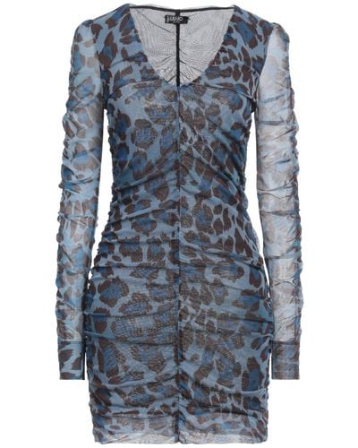 Liu Jo Slate Mini Dress Polyester, Elastane - Blue