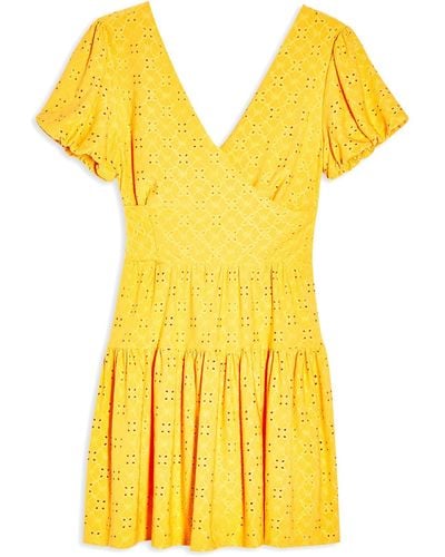 TOPSHOP Short Dress - Yellow