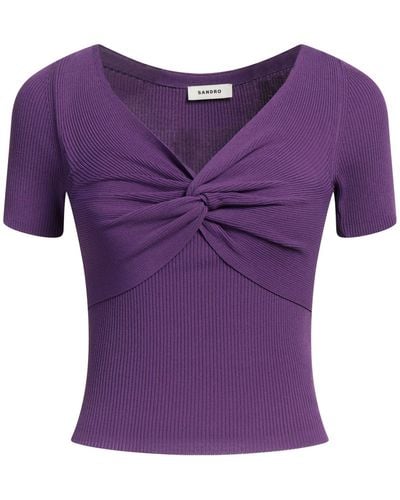 Sandro T-shirt - Purple