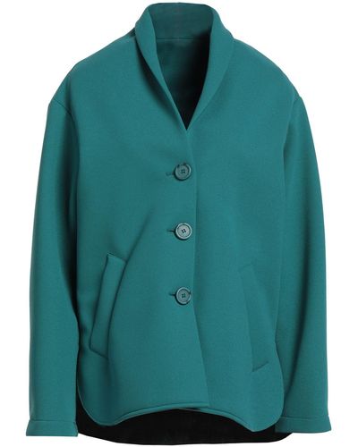 VIRNA DRÒ® Deep Jade Coat Polyester, Polyurethane, Elastane - Green