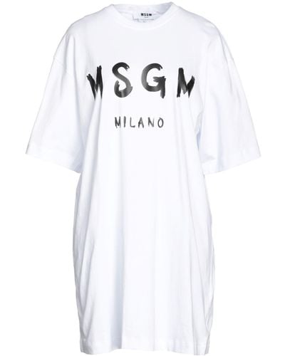 MSGM Vestito Corto - Bianco