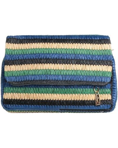 La Milanesa Handbag Natural Raffia - Blue