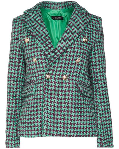VANESSA SCOTT Light Blazer Polyester, Wool - Green