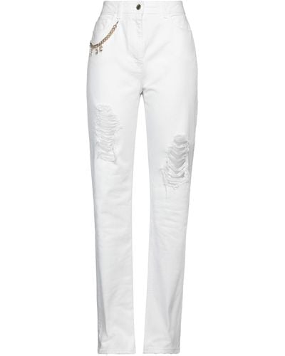 Elisabetta Franchi Pantalon en jean - Blanc