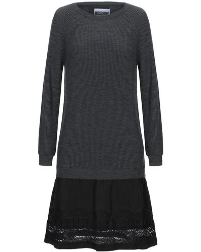 Moschino Steel Mini Dress Virgin Wool, Polyamide, Cupro - Black