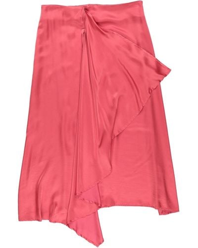 120% Lino Midi Skirt - Pink