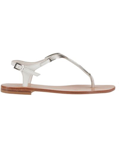 Kiton Toe Strap Sandals - White