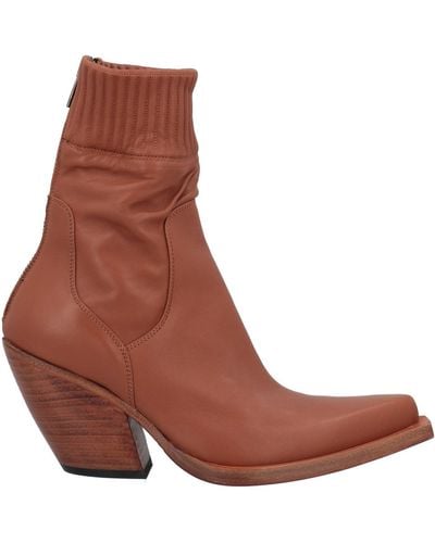 Barracuda Camel Ankle Boots Leather - Brown