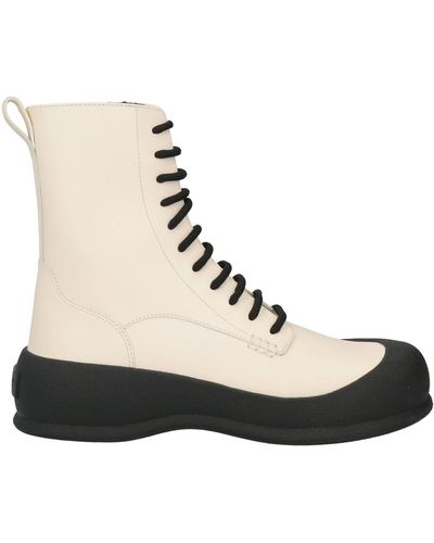 Bally Ivory Ankle Boots Leather - Natural
