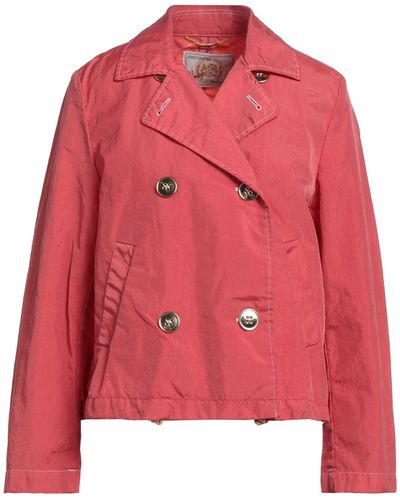 Vintage De Luxe Overcoat & Trench Coat - Red