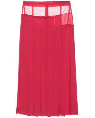 Victoria Beckham 3/4 Length Skirt - Pink