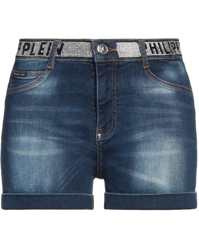 Philipp Plein Denim Shorts - Blue