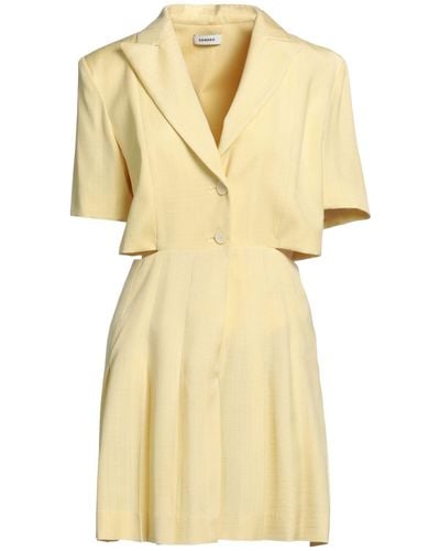 Sandro Lilirose Cutout Woven Mini Shirt Dress - Yellow