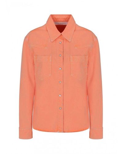 Palm Angels Camicia Jeans - Arancione