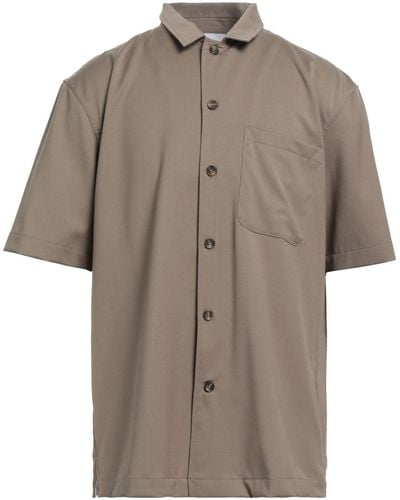 Han Kjobenhavn Khaki Shirt Polyester, Virgin Wool, Elastane - Brown