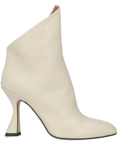 Islo Isabella Lorusso Ivory Ankle Boots Soft Leather - White
