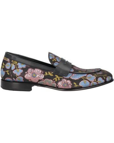 MICH SIMON Loafers Textile Fibers, Soft Leather - Gray