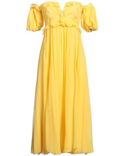 Giambattista Valli Midi Dress Silk, Polyamide - Yellow