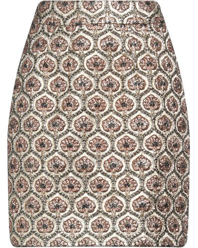 Dolce & Gabbana Glossy Red Polyester High Waist Midi Skirt