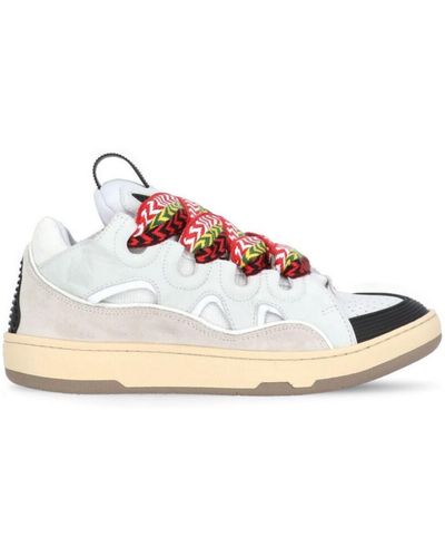 Lanvin Verwendete Effekt 'Curb' Sneakers - Weiß