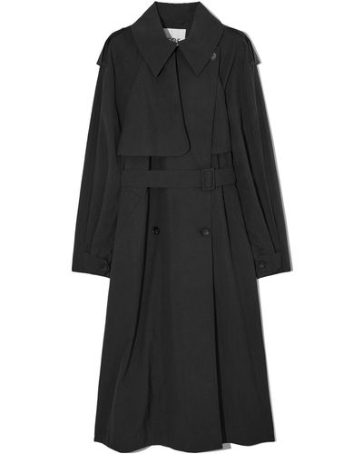 COS Overcoat - Black