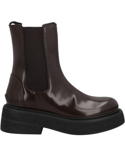 Boemos Dark Ankle Boots Soft Leather - Black