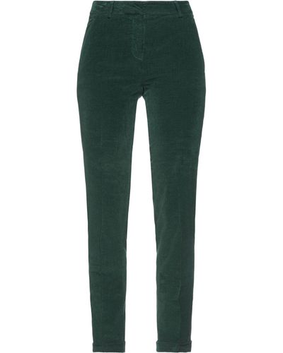 Incotex Dark Pants Cotton, Elastane - Green