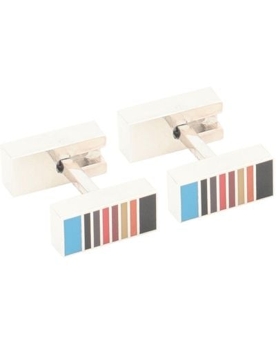 Paul Smith Cufflinks And Tie Clips - White
