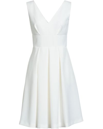 Clips Short Dress - White
