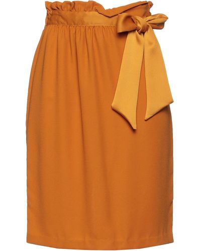 XT STUDIO Midi Skirt Polyester - Orange