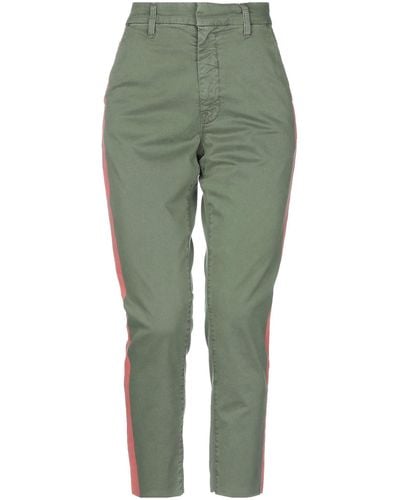 Mother Cropped Trousers - Green