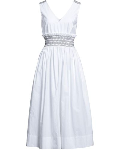 P.A.R.O.S.H. Midi Dress - White