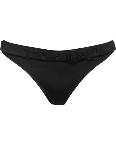 Solid & Striped Bikini Bottoms & Swim Briefs - Black