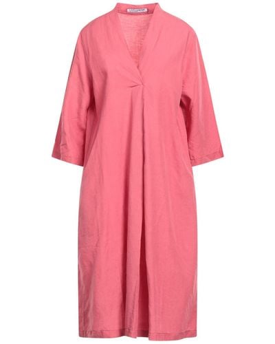 European Culture Midi Dress - Pink