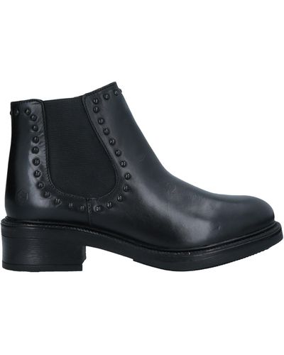 Lumberjack Ankle Boots Soft Leather, Textile Fibers - Black