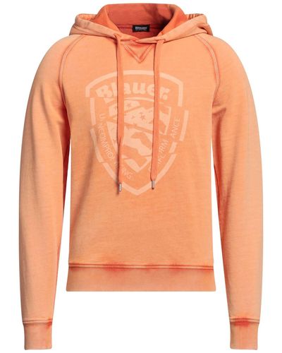 Blauer Sweatshirt - Orange